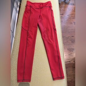 Riding Sport Red Athletic Leggings